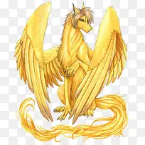 黄色带翅膀小马