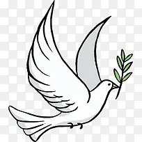 国际和平日鸽子橄榄枝