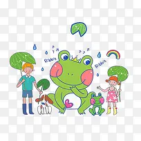 青蛙和孩子