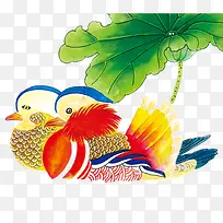 水中鸳鸯图