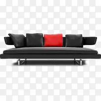 现代感黑色简洁沙发