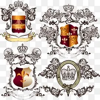 古典皇家徽章设计矢量素材