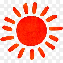 橙色简约太阳装饰图案