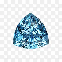 蓝色明亮多边形钻石