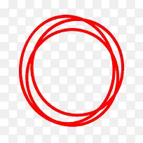 手绘红色线圈