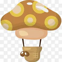 卡通可爱蘑菇热气球
