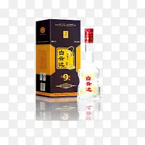 产品实物白云边9年陈酿酒