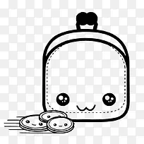 简笔画 儿童 黑白手绘 涂鸦装饰