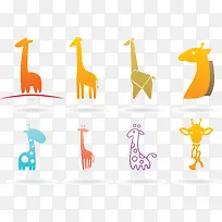长颈鹿Logo标识矢量图