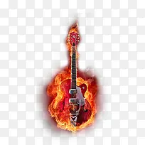 带火焰的吉他