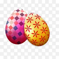 复活节两颗美丽彩蛋
