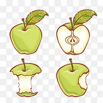 卡通青苹果