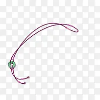紫色绳子玉佩项链装饰图案