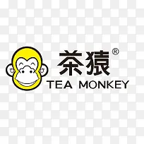 茶猿奶茶logo