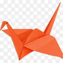 红色折纸千纸鹤
