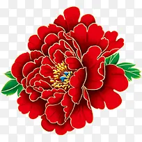 中秋节红花绿叶海报