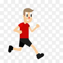 卡通运动员运动项目跑步人物