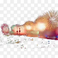 一群群焰火