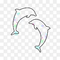 绚丽的海豚素描