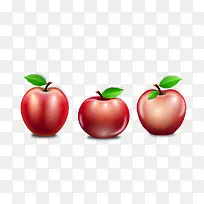 矢量元素红色苹果手绘