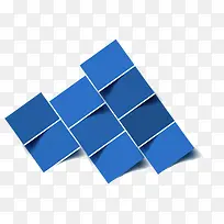 蓝色菱形纸质科技线框