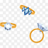 钻石戒指三枚