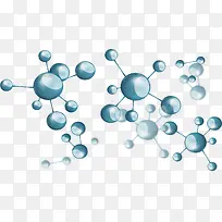 科技感蓝色分子结构