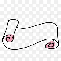 简笔素描纸卷简图