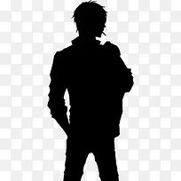 剪纸男人背影