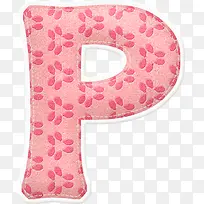 粉色花形不织布p