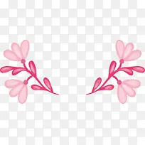 浪漫粉色花藤标题框