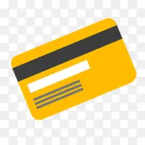 黄色信用卡背面塑胶制品卡通