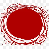 红色线条圆圈背景