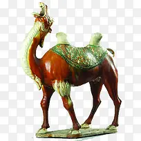 唐三彩骆驼雕塑