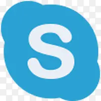 平面图标信使Skype社会大众