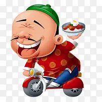 一个送外卖的人