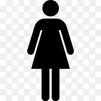 女厕所房间厕所女人AIGA符号标志