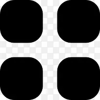 四黑色按钮键盘圆形广场图标
