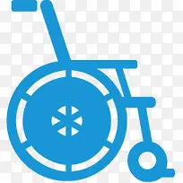 蓝色的轮椅图标