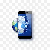 全球业务智能手机与全球图标