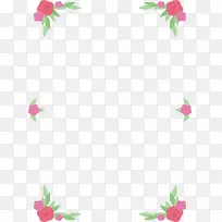 粉玫瑰装饰框