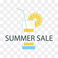夏日促销标签矢量图