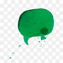 绿色水彩对话框矢量素材