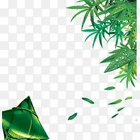 竹叶粽叶粽子绿色装饰素彩网