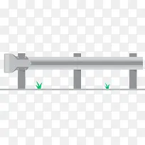 金属灰色矢量卡通护栏