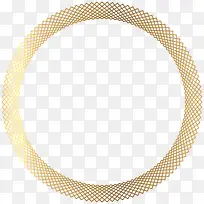 金色圆形螺旋法式边框PNG图片