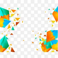 几何三角漂浮物横幅