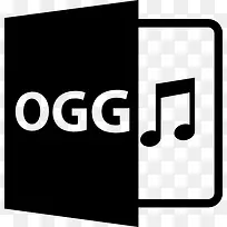 OGG音频文件格式的符号图标
