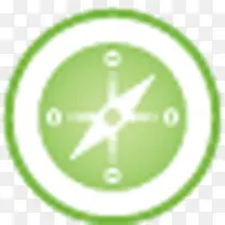 罗盘超级单声道绿色图标