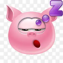 小猪睡眠multiple-smileys-icons